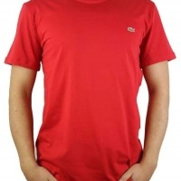 Lacoste Herren T-Shirt Rundhalsausschnitt Rot | Restposten und Grosshandel