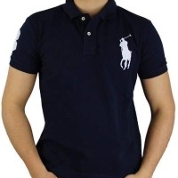 Ralph Lauren Herren Polo-Shirts Slim Fit  Big Pony Navy White | Restposten und Grosshandel